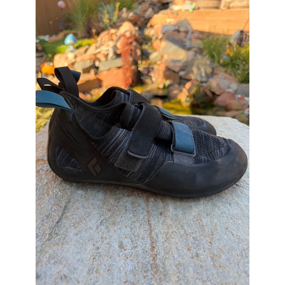 Black Diamond Momentum Climbing Shoes Mens 11.5 Black Blue BD57010100011151